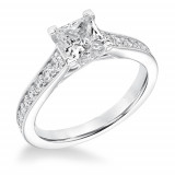 Goldman 14k White Gold 0.38ct Diamond Semi Mount Engagement Ring photo