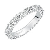 Artcarved Bridal Mounted with Side Stones Contemporary Stackable Eternity Anniversary Band 14K White Gold - 33-V15K4W65-L.00 photo