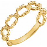 14K Yellow Stackable Bead Ring - 51651102P photo