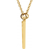 14K Yellow Triangle 16 Necklace - 85872100P photo 2