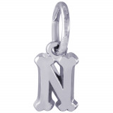 Sterling Silver Initial N Charm photo