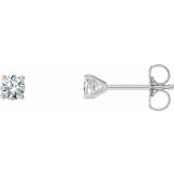 14K White 1/4 CTW Diamond 4-Prong Cocktail-Style Earrings - 297626004P photo