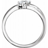 14K White 1/4 CTW Diamond Two-Stone Ring - 123228600P photo 2