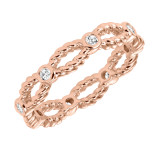 Artcarved Bridal Mounted with Side Stones Contemporary Stackable Eternity Anniversary Band 14K Rose Gold - 33-V16A4R65-L.00 photo