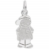 Rembrandt Sterling Silver Boy with Baseball Cap Charm photo