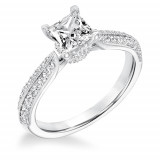 Goldman 14k White Gold 0.36ct Diamond Semi Mount Engagement Ring photo