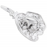 Rembrandt Sterling Silver Frog On Lily Pad Charm photo