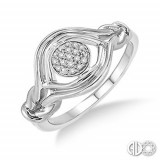 Ashi Diamonds Silver Love Knot Ring photo