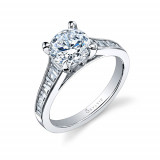 0.66tw Semi-Mount Engagement Ring With 1.50ct Round photo