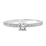 Artcarved Bridal Mounted Mined Live Center Classic One Love Engagement Ring Sybil 14K White Gold - 31-V544ARW-E.00 photo 2