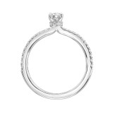 Artcarved Bridal Mounted Mined Live Center Classic One Love Engagement Ring Sybil 14K White Gold - 31-V544ARW-E.00 photo 3