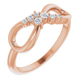 14K Rose 1/8 CTW Diamond Infinity-Inspired Ring - 123779602P photo