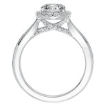 Artcarved Bridal Mounted with CZ Center Classic Halo Engagement Ring Maisy 14K White Gold - 31-V669ERW-E.00 photo 2
