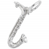 Rembrandt Sterling Silver Saxophone Charm photo
