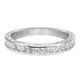 Artcarved Bridal Mounted with Side Stones Vintage Fashion Diamond Anniversary Band 14K White Gold - 33-V9118W-L.00 photo 2