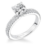 Artcarved Bridal Semi-Mounted with Side Stones Classic Diamond Engagement Ring Pippa 14K White Gold - 31-V619GUW-E.01 photo