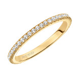 Artcarved Bridal Mounted with Side Stones Contemporary Stackable Eternity Anniversary Band 14K Yellow Gold - 33-V88B4Y65-L.00 photo