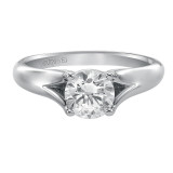 Artcarved Bridal Semi-Mounted with Side Stones Classic Engagement Ring Tally 14K White Gold - 31-V172ERW-E.03 photo 2