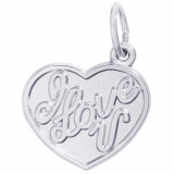 Sterling Silver I Love You Charm photo