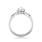 Artcarved Bridal Mounted Mined Live Center Contemporary Diamond Engagement Ring 14K White Gold - 31-V1018DRW-E.00 photo 3