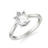 Artcarved Bridal Mounted Mined Live Center Contemporary Diamond Engagement Ring 14K White Gold - 31-V1018DRW-E.00 photo