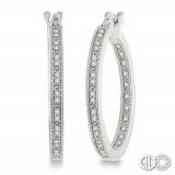 Ashi Diamonds Silver Hoop Earrings photo
