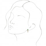 14K Yellow Emerald & 1/4 CTW Diamond J-Hoop Earrings - 8680660027P photo 3