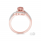 Ashi 14k Rose Gold Round Diamond and Morganite Engagement Ring photo 3