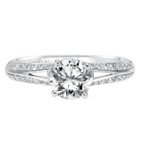 Artcarved Bridal Mounted with CZ Center Contemporary Engagement Ring Charly 14K White Gold - 31-V335ERW-E.00 photo 2