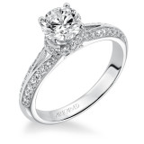 Artcarved Bridal Mounted with CZ Center Contemporary Engagement Ring Charly 14K White Gold - 31-V335ERW-E.00 photo