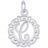Sterling Silver Initial C Charm photo