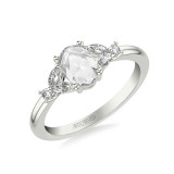 Artcarved Bridal Mounted Mined Live Center Contemporary Diamond Engagement Ring 14K White Gold - 31-V1021DVW-E.00 photo