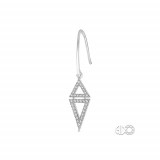 Ashi 14k White Gold Triangle Diamond Earrings photo 3