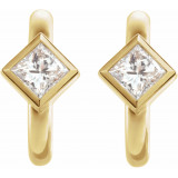 14K Yellow 1/3 CTW Diamond Hoop Earrings - 87081606P photo 2