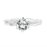 Artcarved Bridal Mounted with CZ Center Contemporary Twist Solitaire Engagement Ring Tala 14K White Gold - 31-V676ERW-E.00 photo 2