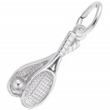 Rembrandt Sterling Silver Tennis Racquet Charm photo