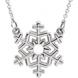 14K White Snowflake 16 Necklace - 85876101P photo