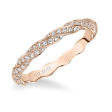 Artcarved Bridal Mounted with Side Stones Stackable Eternity Diamond Anniversary Band 14K Rose Gold - 33-V11C4R65-L.00 photo