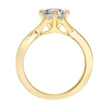 Artcarved Bridal Unmounted No Stones Contemporary Twist Solitaire Engagement Ring Kennedy 14K Yellow Gold - 31-V677ERY-E.01 photo 3