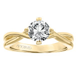 Artcarved Bridal Unmounted No Stones Contemporary Twist Solitaire Engagement Ring Kennedy 14K Yellow Gold - 31-V677ERY-E.01 photo 4
