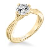 Artcarved Bridal Unmounted No Stones Contemporary Twist Solitaire Engagement Ring Kennedy 14K Yellow Gold - 31-V677ERY-E.01 photo
