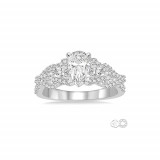 Ashi 14k White Gold Round Cut Diamond Semi-Mount Engagement Ring photo 2
