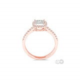 Ashi 14k Rose Gold Square Shape Diamond Lovebright Engagement Ring photo 3