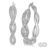 Ashi Diamonds Silver Infinity Earrings photo