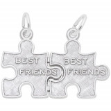 Rembrandt Sterling Silver Best Friends Puzzle Pieces Charm photo