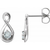 14K White 1/5 CTW Diamond Infinity-Inspired Earrings - 86601600P photo