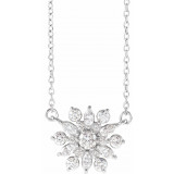 Platinum 1/2 CTW Diamond Vintage-Inspired 18 Necklace - 86948613P photo