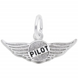 Rembrandt Sterling Silver Pilot'S Wings Charm photo