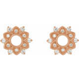 14K Rose 1/3 CTW Diamond Earrings - 86834602P photo 2