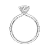 Artcarved Bridal Semi-Mounted with Side Stones Classic Diamond Engagement Ring Marsha 18K White Gold - 31-V894ERW-E.03 photo 3